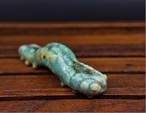 Green Tea Leafholer the Caterpillar – Ceramic Tea Pet