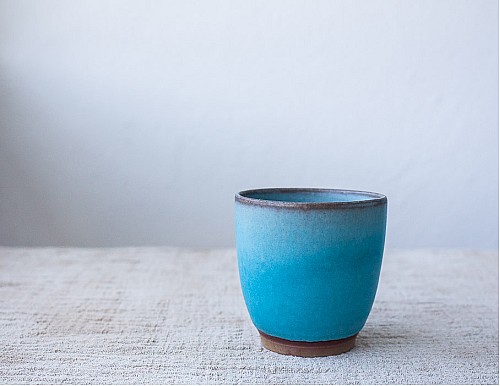 Ceramic Tea Cup, Sky Blue, 170ml
