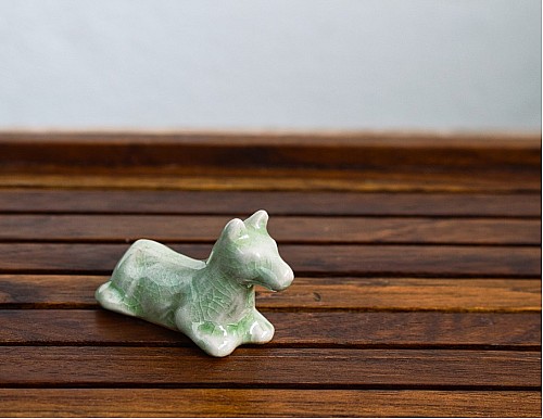 Dog Ceramic Tea Pet, Green Celadon Dog Ceramic Tea Pet, Green Celadon