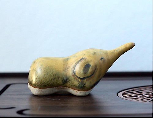 Yellow Elephant Tea Pet, Matte Glaze
